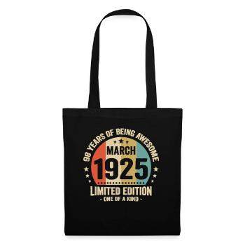 Anniversaire Vintage Idée Cadeau Mars 98 - Sac en tissu - noir - Devant