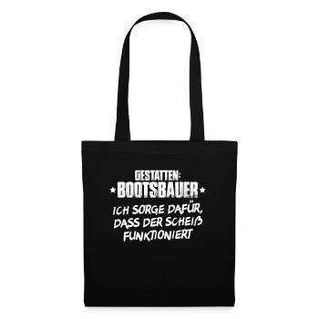 Bootsbauer Bootsbau Schiffbauer Schiffbau Boote - Stoffbeutel - Schwarz - Vorne