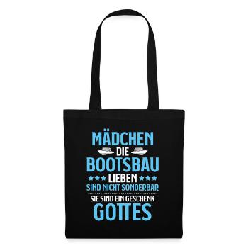 Bootsbauer Bootsbau Schiffbauer Schiffbau Boote - Stoffbeutel - Schwarz - Vorne