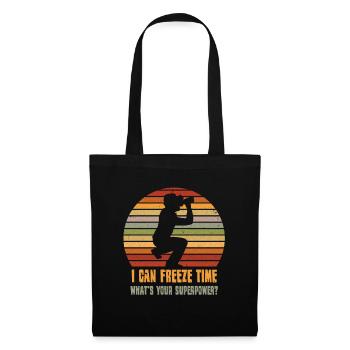 Photographe Photos Photo Cameraman Paparazzo - Sac en tissu - noir - Devant