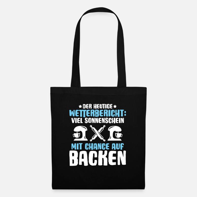 Bäcker Backen Bäckerin Bäckerei Baker Baking - Stoffbeutel - Schwarz