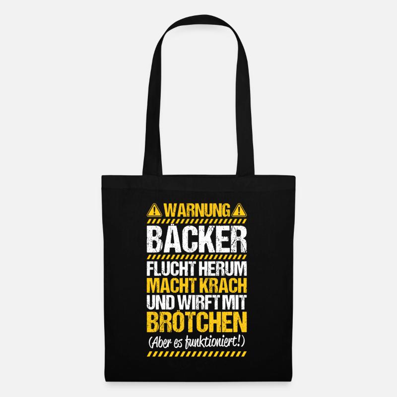Bäcker Backen Bäckerin Bäckerei Baker Baking - Stoffbeutel - Schwarz