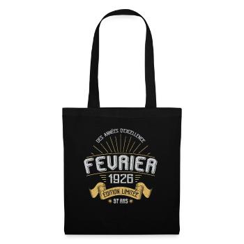 Des Années D'excellence Février 1926 97 Ans - Sac en tissu - noir - Devant