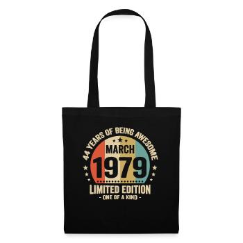 Anniversaire Vintage Idée Cadeau Mars 44 - Sac en tissu - noir - Devant