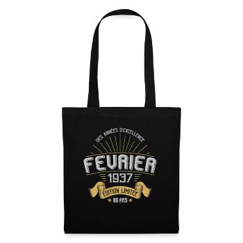 Des Années D'excellence Février 1937 86 Ans - Sac en tissu - noir - Devant