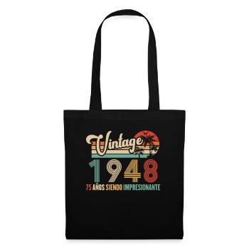 Anniversaire Vintage Idée Cadeau D Anniversaire 75 - Sac en tissu - noir - Devant