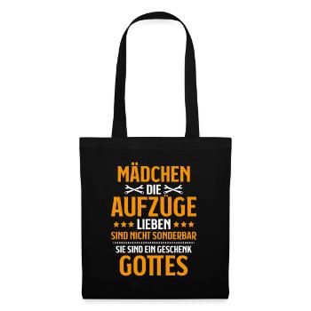 Aufzugsmonteur Aufzugsmechaniker Elevator Mechanic - Stoffbeutel - Schwarz - Vorne
