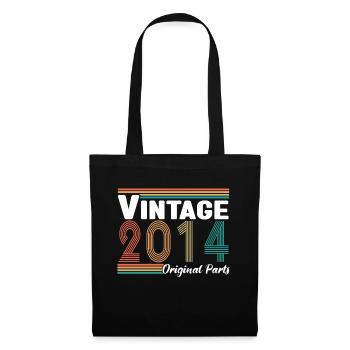 Vintage 2014 Originalteile Geburtstagsgeschenk - Stoffbeutel - Schwarz - Vorne