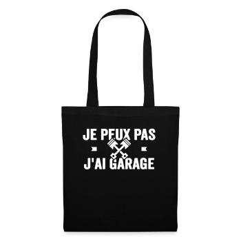 Je Peux Pas J'ai Garage Voiture Garagiste Atelier - Sac en tissu - noir - Devant