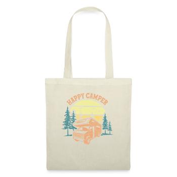 Happy Camper Campeur Heureux Camping Car Caravane - Sac en tissu - nature - Devant