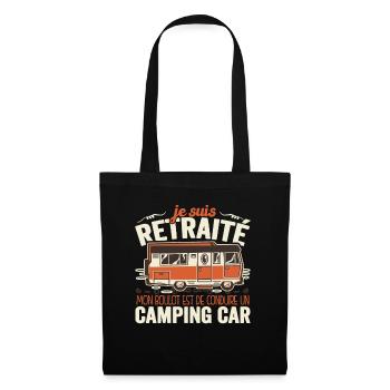Je Suis Un Retraité Avec Un Camping Car - Sac en tissu - noir - Devant