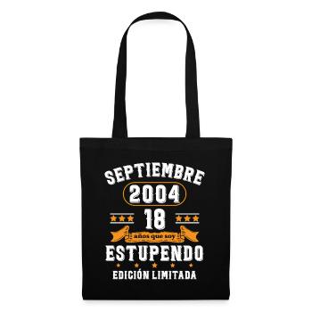 18 Ans Anniversaire Vintage Né(e) Septembre 2004 - Sac en tissu - noir - Devant