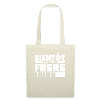 Bientôt Grand-frère - Sac en tissu - nature - Devant