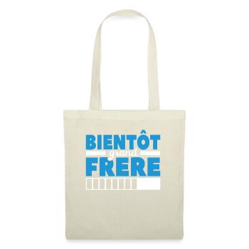 Bientôt Grand-frère - Sac en tissu - nature - Devant