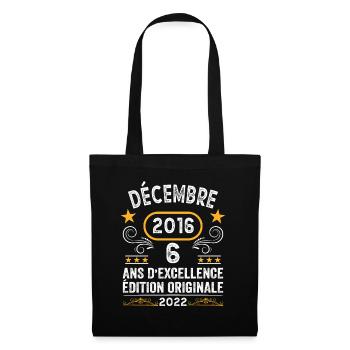 Anniversaire Vintage Idée Cadeau Décembre 2016 6 - Sac en tissu - noir - Devant