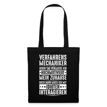 Verfahrensmechaniker Verfahrensmechanikerin - Stoffbeutel - Schwarz - Vorne