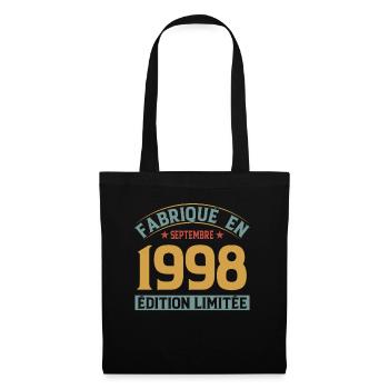 Fabriqué En Septembre 1998 Édition Limitée - Sac en tissu - noir - Devant