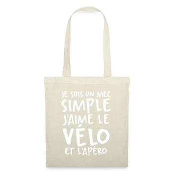 J'aime Le Vélo Et L'apéro - Sac en tissu - nature - Devant