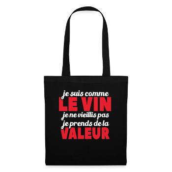Je Suis Comme Le Vin - Sac en tissu - noir - Devant