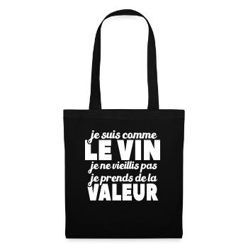 Je Suis Comme Le Vin - Sac en tissu - noir - Devant