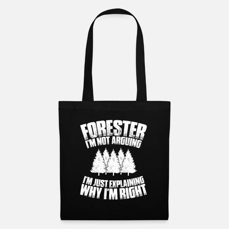 Forestier Forestier Forestier Forestier Ouvrier forestier Forêt - Sac en tissu - noir