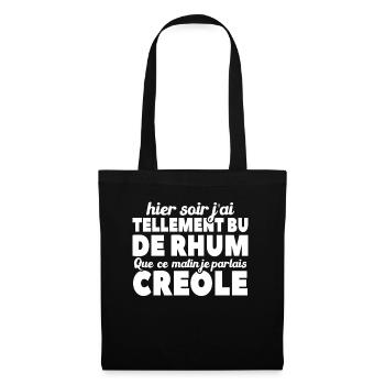 Hier Soir J'ai Tellement Bu De Rhum - Sac en tissu - noir - Devant