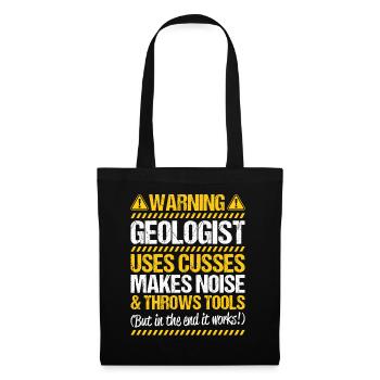 Géologue Géologue Géologue Géologie Géologine - Sac en tissu - noir - Devant