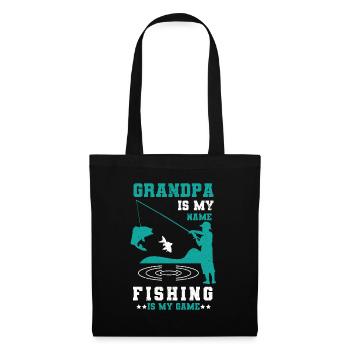 Pêcheur Pêcheur Pêche Canne à pêche Pêche Pêcheur - Sac en tissu - noir - Devant