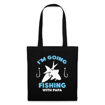 Pêcheur Pêcheur Pêche Canne à pêche Pêche Pêcheur - Sac en tissu - noir - Devant