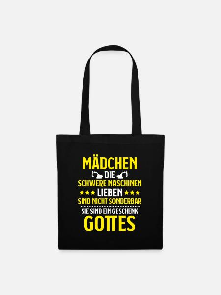 Baugeräteführer Kranführer Baggerfahrer Baugeräte - Stoffbeutel - Schwarz