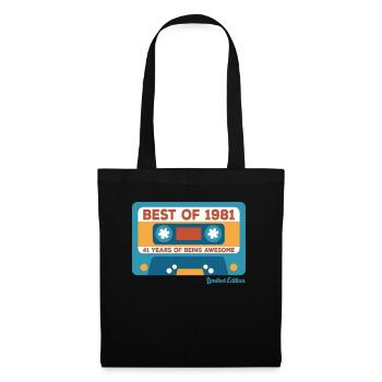 Born in 1981, legend since 1981 - Tote Bag - black - Front