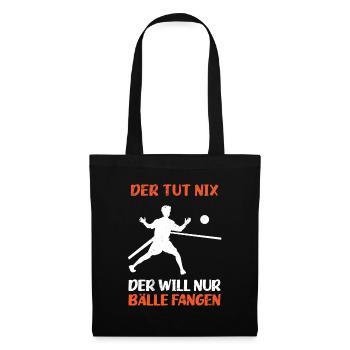 Handball Handballer Handballspieler Ballsport - Stoffbeutel - Schwarz - Vorne