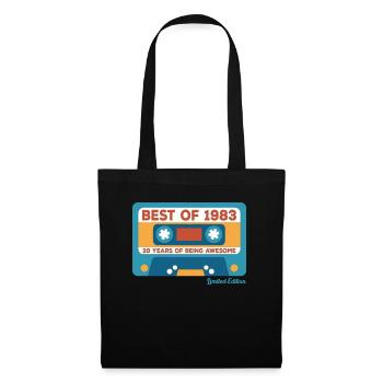1983 Vintage Vintage Retro Geburtstagsgeschenk - Stoffbeutel - Schwarz - Vorne