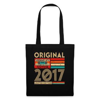Original Vintage Geburtstag Geschenkidee 2017 - Stoffbeutel - Schwarz - Vorne