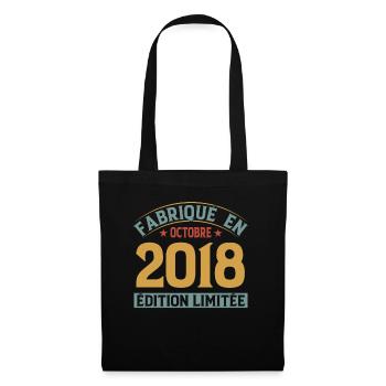 Fabriqué En Octobre 2018 Édition Limitée - Sac en tissu - noir - Devant
