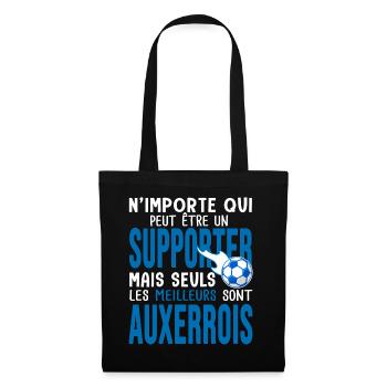 Cadeau foot auxerre supporter auxerrois - Sac en tissu - noir - Devant