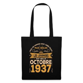 Les Légendes Sont Nées En Octobre 1937 - Sac en tissu - noir - Devant