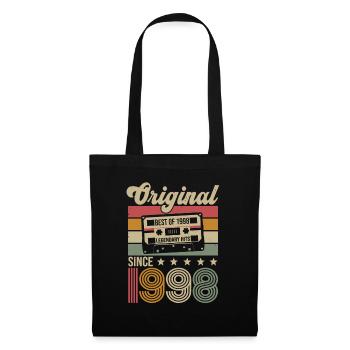 Vintage Geburtstag Original Geschenkidee 1998 - Stoffbeutel - Schwarz - Vorne