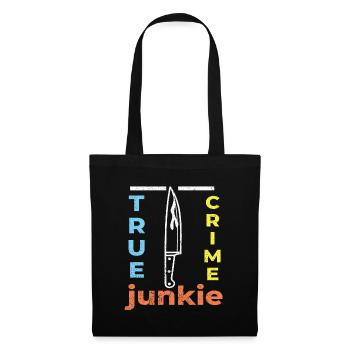 True Crime Junkie Criminal Cases Crime Série policière - Sac en tissu - noir - Devant
