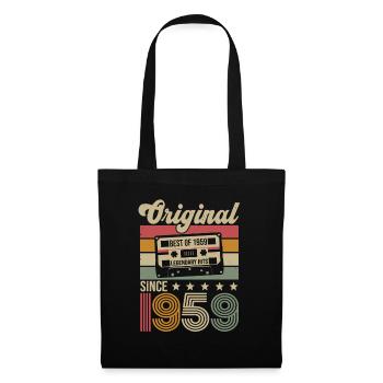 Vintage Geburtstag Original Geschenkidee 1959 - Stoffbeutel - Schwarz - Vorne