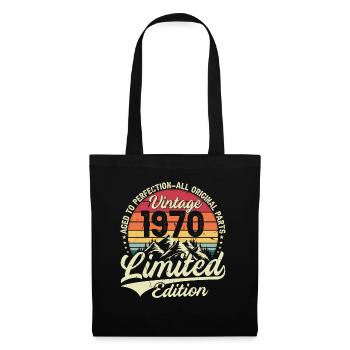 Vintage Geburtstagsgeschenk 1970 Limited Edition - Stoffbeutel - Schwarz - Vorne