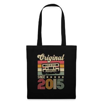 Vintage Geburtstag Original Geschenkidee 2015 - Stoffbeutel - Schwarz - Vorne