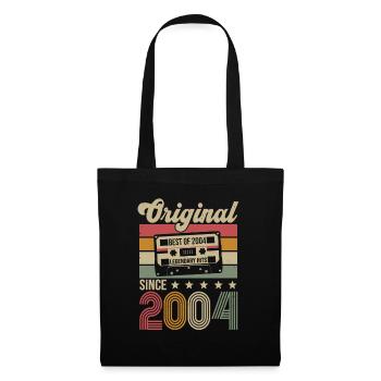 Vintage Geburtstag Original Geschenkidee 2004 - Stoffbeutel - Schwarz - Vorne
