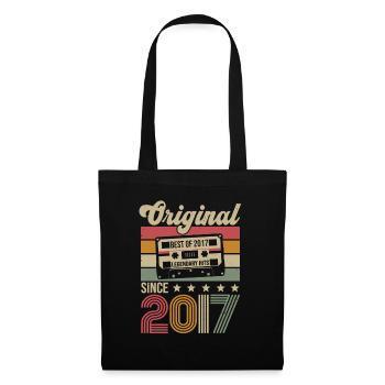Vintage Geburtstag Original Geschenkidee 2017 - Stoffbeutel - Schwarz - Vorne