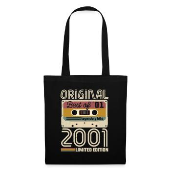Vintage Geburtstag Original Geschenkidee 2001 - Stoffbeutel - Schwarz - Vorne