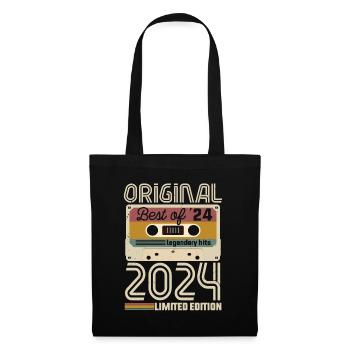 Vintage Geburtstag Original Geschenkidee 2024 - Stoffbeutel - Schwarz - Vorne