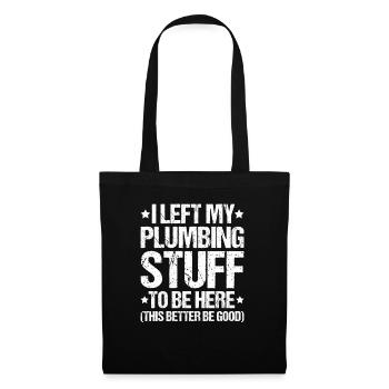 Plant mechanic plumber plumber sanitary heating - Tote Bag - black - Front