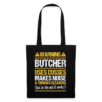 Boucher boucher boucher - Sac en tissu - noir - Devant