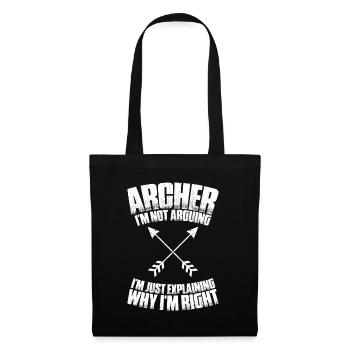 Bogenschütze Bogenschießen Bogen Archer Tir à l’arc - Sac en tissu - noir - Devant