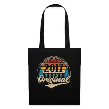 Original Vintage Geburtstag Geschenkidee 2017 - Stoffbeutel - Schwarz - Vorne